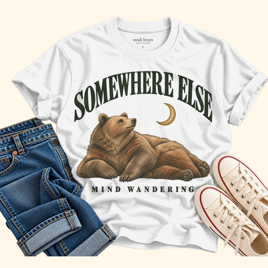 somewhere else, mind wandering