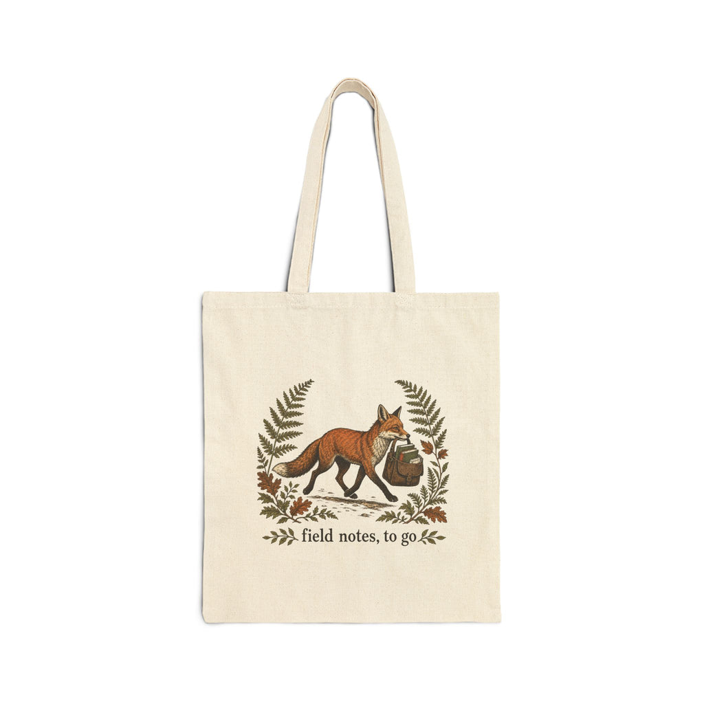 The Fox With the Satchel Canvas Tote