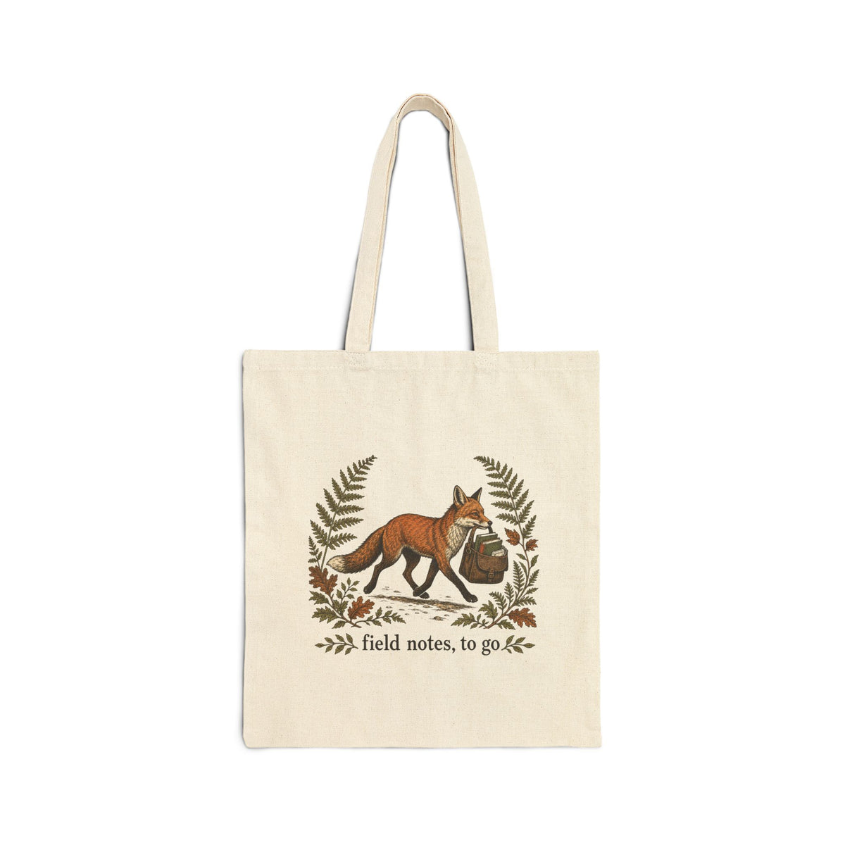 The Fox With the Satchel Canvas Tote